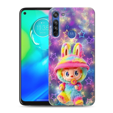 Силиконовый чехол на Motorola Moto G8 с принтом Labubu Лабубу