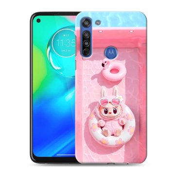 Силиконовый чехол на Motorola Moto G8 с принтом Labubu Лабубу