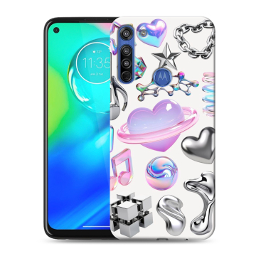 Силиконовый чехол на Motorola Moto G8 с принтом Y2K
