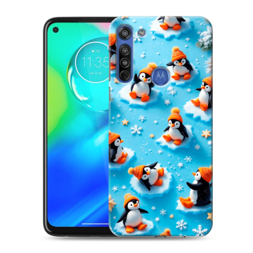 Силиконовый чехол на Motorola Moto G8 с принтом Новый год