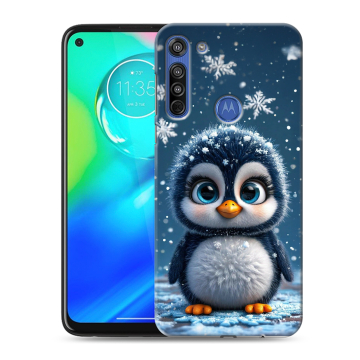 Силиконовый чехол на Motorola Moto G8 с принтом Новый год