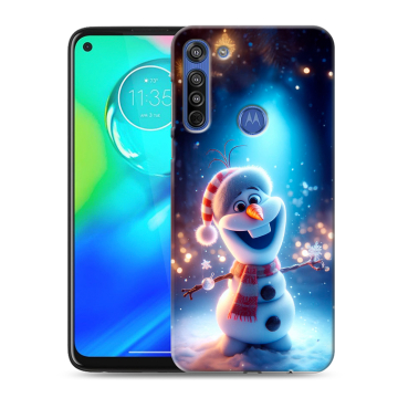 Силиконовый чехол на Motorola Moto G8 с принтом Новый год