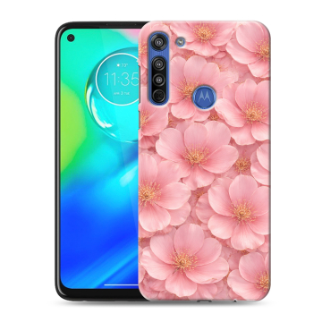 Силиконовый чехол на Motorola Moto G8 с принтом женский