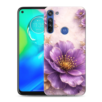 Силиконовый чехол на Motorola Moto G8 с принтом женский
