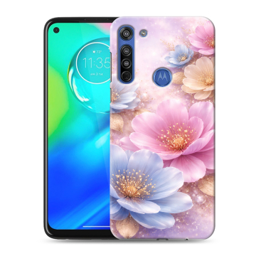 Силиконовый чехол на Motorola Moto G8 с принтом женский