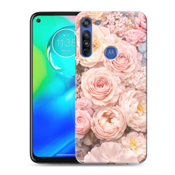 Силиконовый чехол на Motorola Moto G8 с принтом женский