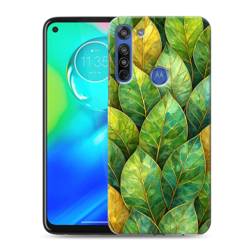 Силиконовый чехол на Motorola Moto G8 с принтом женский