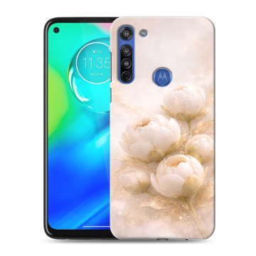 Силиконовый чехол на Motorola Moto G8 с принтом женский