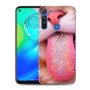 Силиконовый чехол на Motorola Moto G8 с принтом для девочек