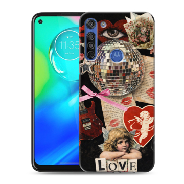 Силиконовый чехол на Motorola Moto G8 с принтом для девочек