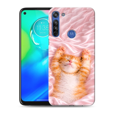 Силиконовый чехол на Motorola Moto G8 с принтом женский