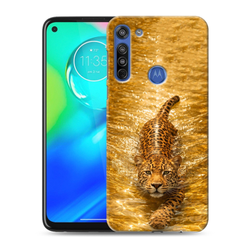 Силиконовый чехол на Motorola Moto G8 с принтом женский