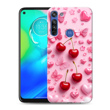 Силиконовый чехол на Motorola Moto G8 с принтом для девочек