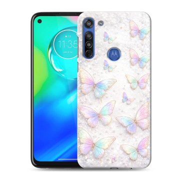 Силиконовый чехол на Motorola Moto G8 с принтом женский