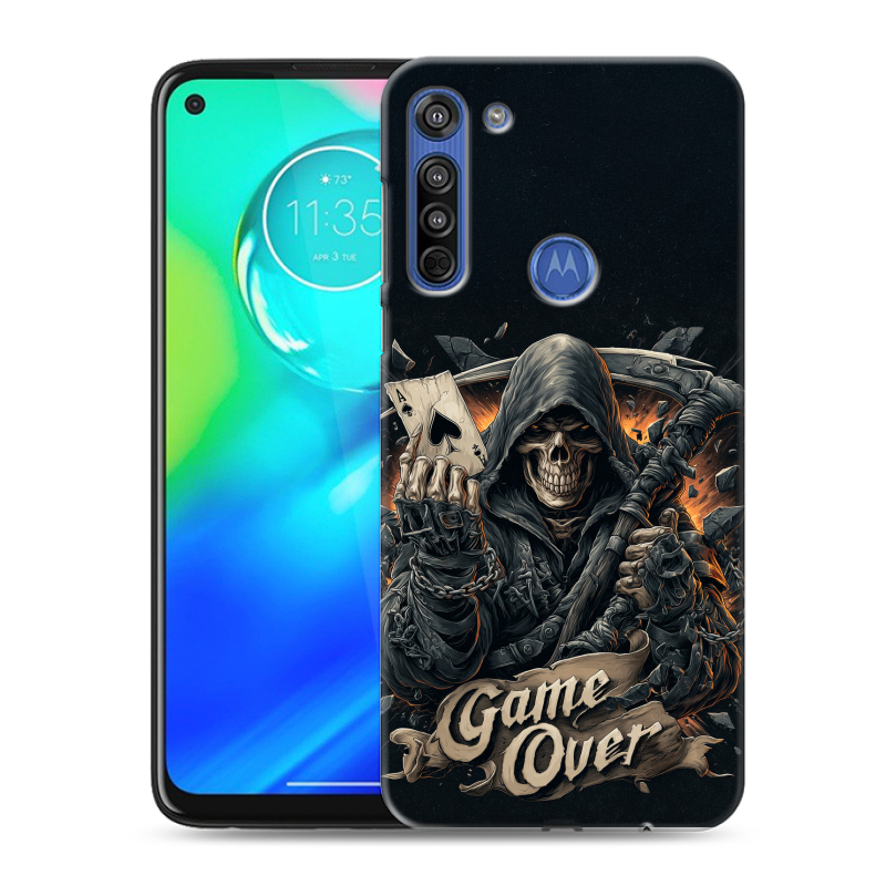 Силиконовый чехол на Motorola Moto G8 с принтом Скелет карты Силиконовый чехол на Motorola Moto G8 с принтом Скелет карты