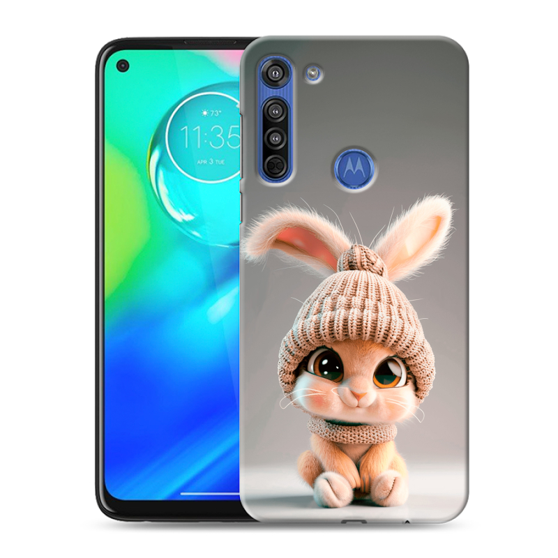 Силиконовый чехол на Motorola Moto G8 с принтом Кролик Силиконовый чехол на Motorola Moto G8 с принтом Кролик