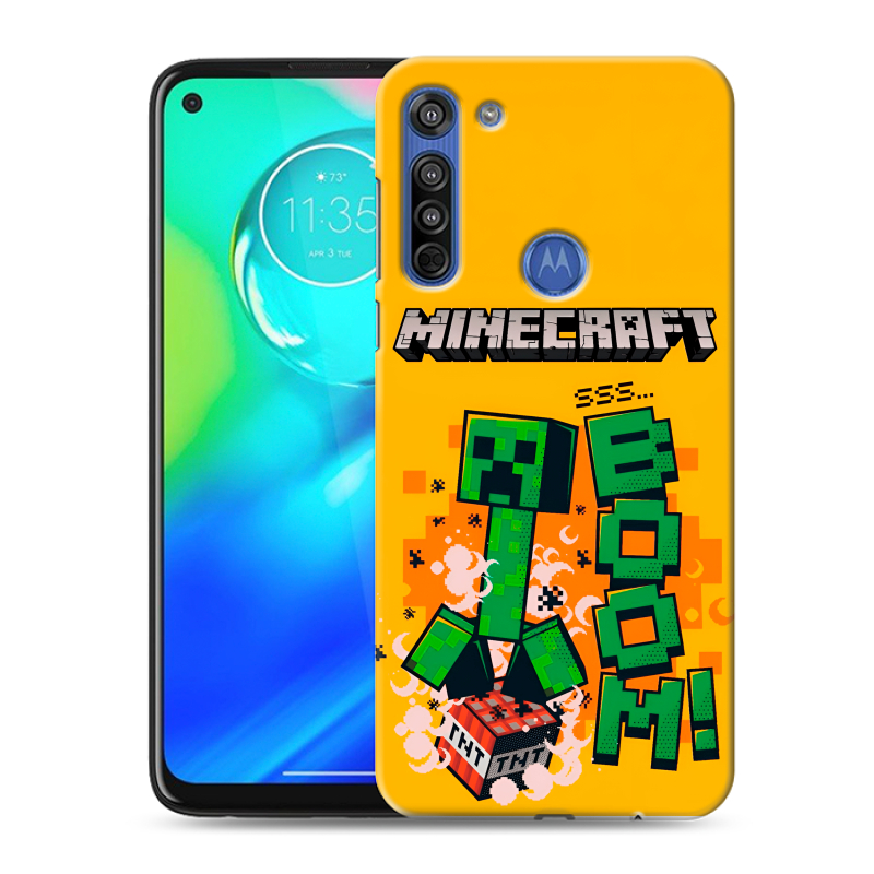 Силиконовый чехол на Motorola Moto G8 с принтом Майнкрафт Minecraft Силиконовый чехол на Motorola Moto G8 с принтом Майнкрафт Minecraft