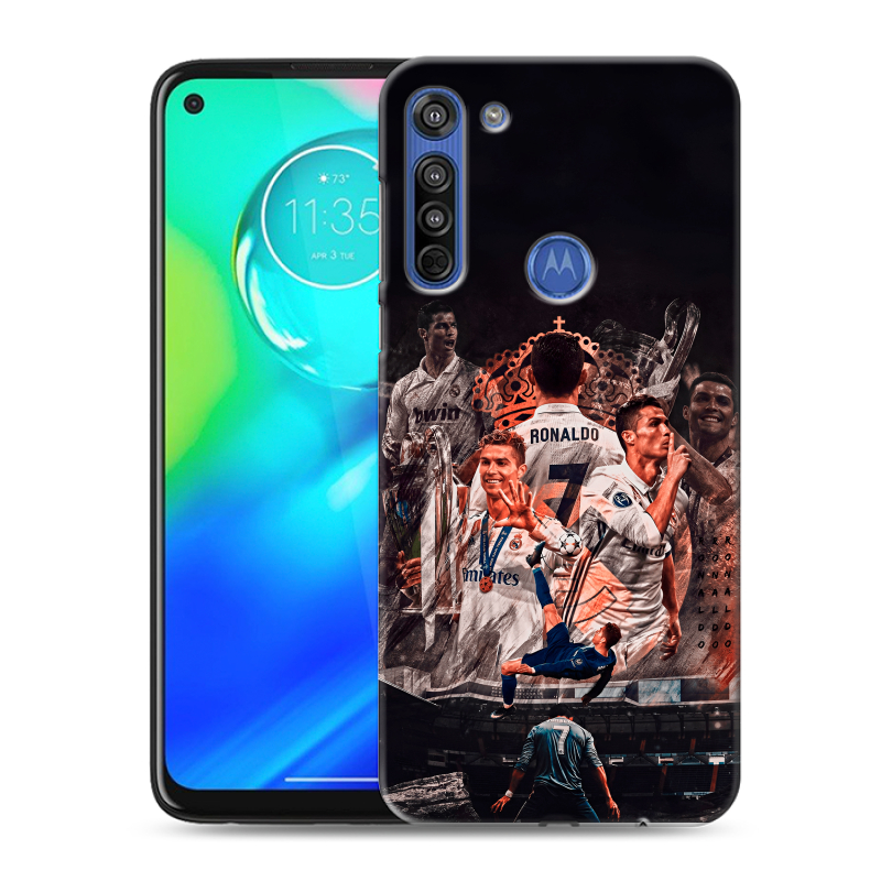 Силиконовый противоударный чехол на Motorola Moto G8 с принтом Реал Роналдо Real Ronaldo Силиконовый противоударный чехол на Motorola Moto G8 с принтом Реал Роналдо Real Ronaldo