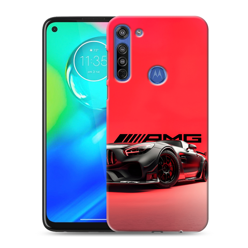 Силиконовый противоударный чехол на Motorola Moto G8 с принтом Мерседес Mercedes AMG Силиконовый противоударный чехол на Motorola Moto G8 с принтом Мерседес Mercedes AMG