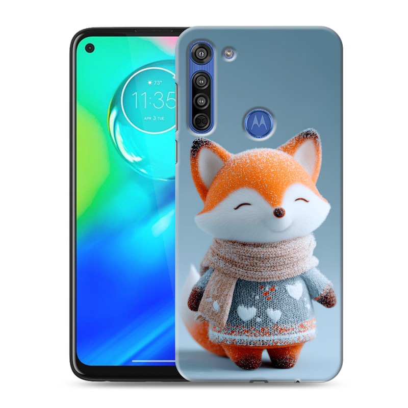 Силиконовый противоударный чехол на Motorola Moto G8 с принтом Лиса Силиконовый противоударный чехол на Motorola Moto G8 с принтом Лиса