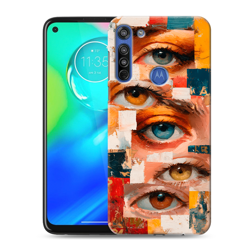 Силиконовый противоударный чехол на Motorola Moto G8 с принтом Модный принт Силиконовый противоударный чехол на Motorola Moto G8 с принтом Модный принт