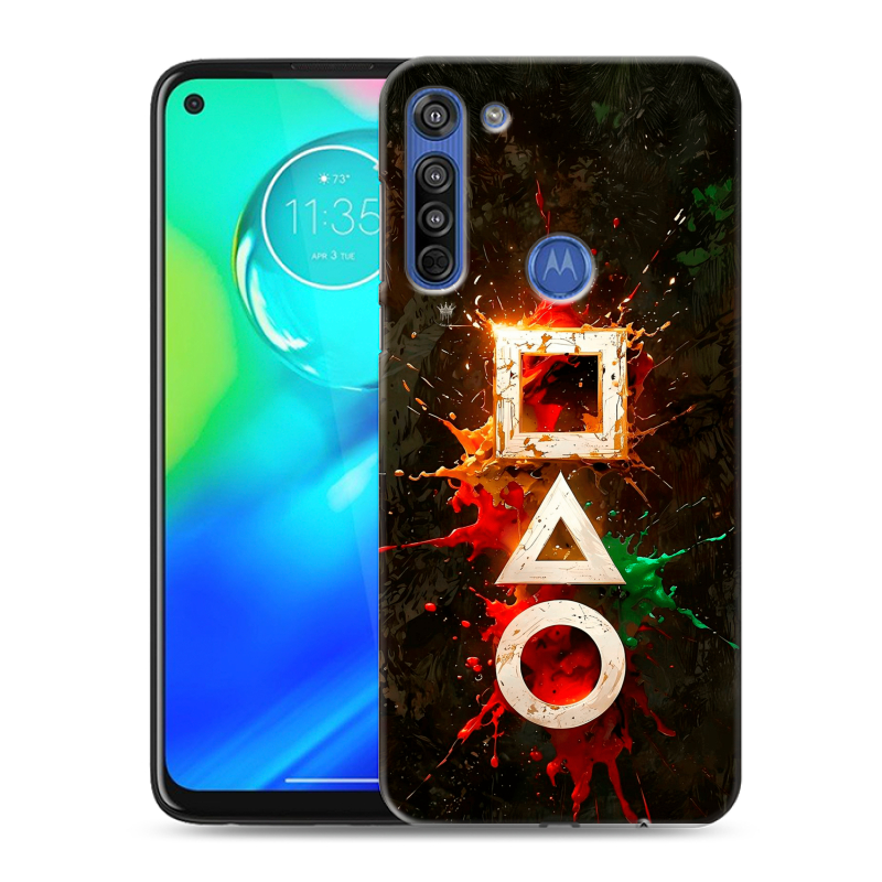 Силиконовый противоударный чехол на Motorola Moto G8 с принтом Squid Game Игра кальмара Силиконовый противоударный чехол на Motorola Moto G8 с принтом Squid Game Игра кальмара