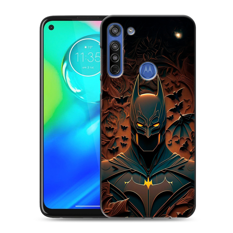 Силиконовый противоударный чехол на Motorola Moto G8 с принтом Batman Бэтмен Силиконовый противоударный чехол на Motorola Moto G8 с принтом Batman Бэтмен
