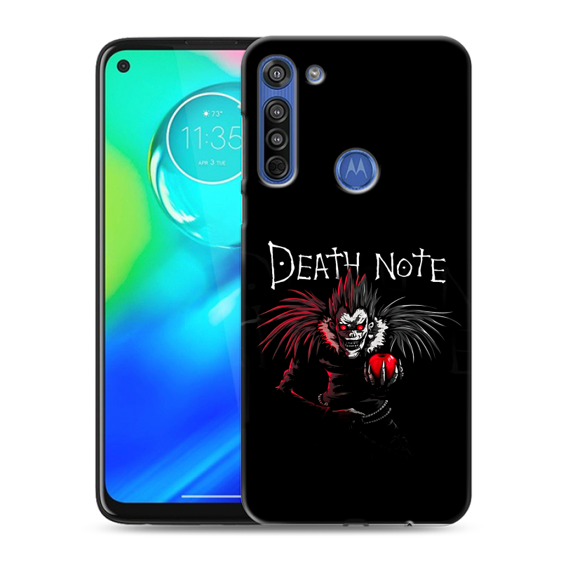 Силиконовый противоударный чехол на Motorola Moto G8 с принтом Death note Тетрадь смерти Силиконовый противоударный чехол на Motorola Moto G8 с принтом Death note Тетрадь смерти