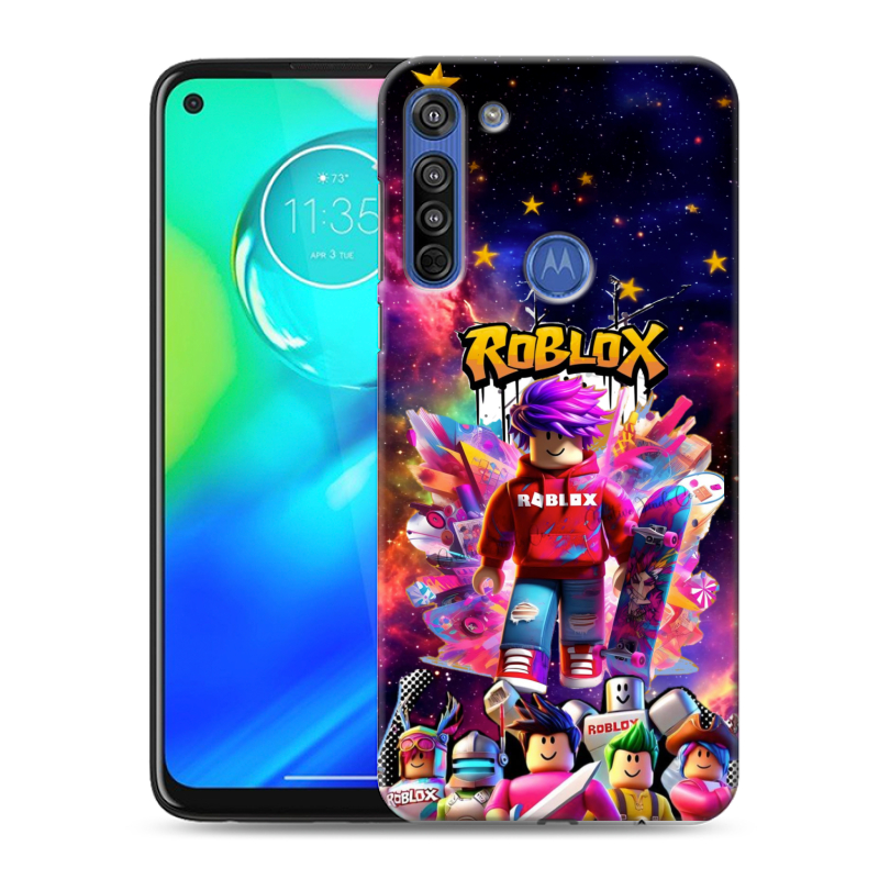Силиконовый чехол на Motorola Moto G8 с принтом Roblox Роблокс Силиконовый чехол на Motorola Moto G8 с принтом Roblox Роблокс