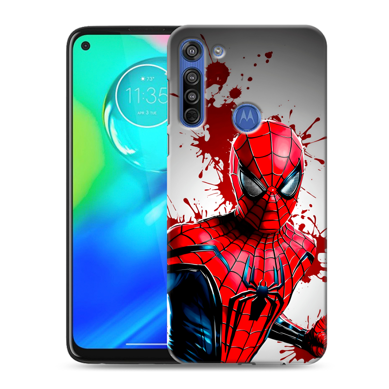 Силиконовый чехол на Motorola Moto G8 с принтом Spiderman Человек паук Силиконовый чехол на Motorola Moto G8 с принтом Spiderman Человек паук