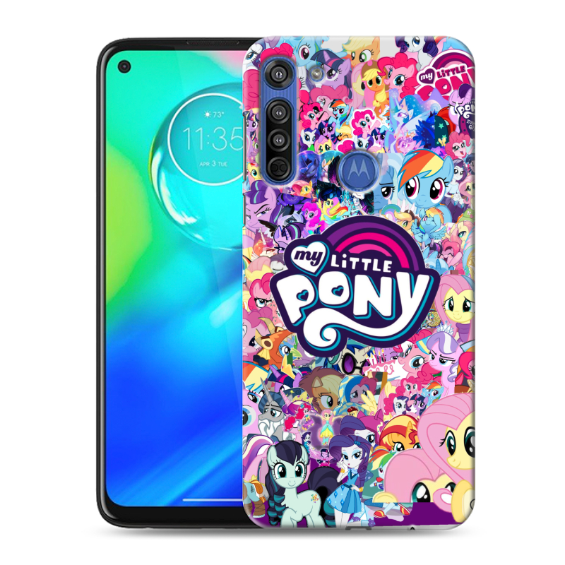 Силиконовый противоударный чехол на Motorola Moto G8 с принтом My little pony Дружба чудо Силиконовый противоударный чехол на Motorola Moto G8 с принтом My little pony Дружба чудо