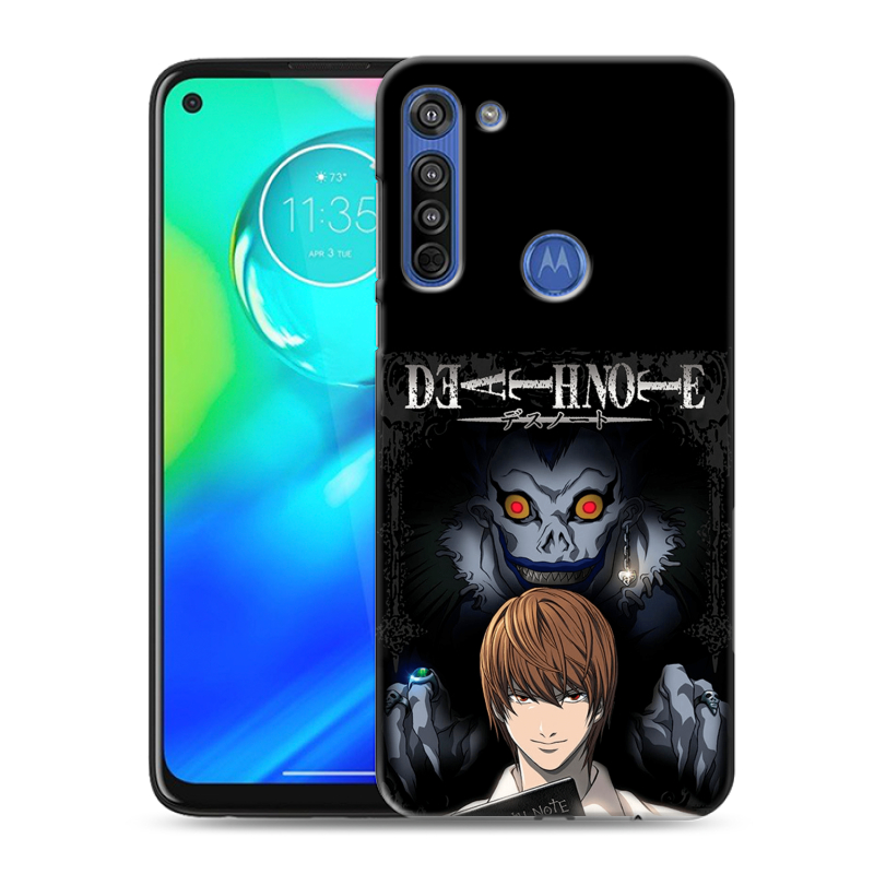 Силиконовый чехол на Motorola Moto G8 с принтом Death note Тетрадь смерти Силиконовый чехол на Motorola Moto G8 с принтом Death note Тетрадь смерти