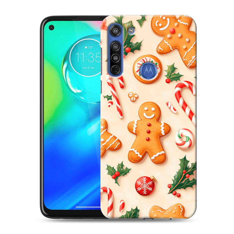 Силиконовый противоударный чехол на Motorola Moto G8 с принтом Новый год Силиконовый противоударный чехол на Motorola Moto G8 с принтом Новый год