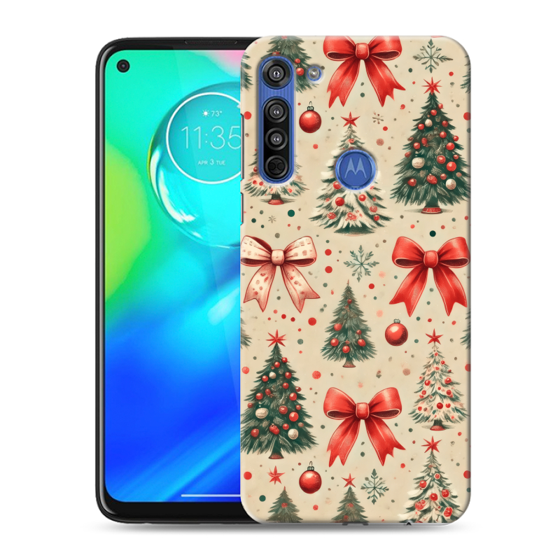 Силиконовый противоударный чехол на Motorola Moto G8 с принтом Новый год Силиконовый противоударный чехол на Motorola Moto G8 с принтом Новый год