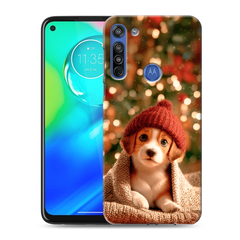 Силиконовый противоударный чехол на Motorola Moto G8 с принтом Новый год Силиконовый противоударный чехол на Motorola Moto G8 с принтом Новый год