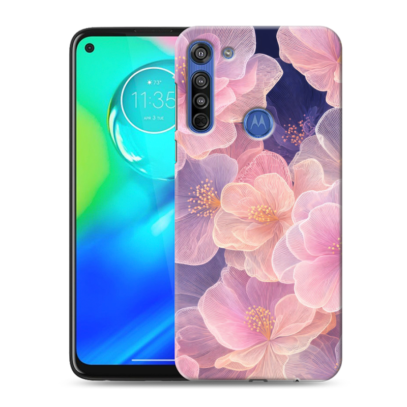 Силиконовый противоударный чехол на Motorola Moto G8 с принтом женский Силиконовый противоударный чехол на Motorola Moto G8 с принтом женский