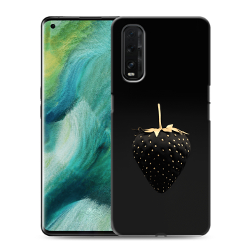 Силиконовый противоударный чехол на OPPO Find X2 с принтом Черная клубника Силиконовый противоударный чехол на OPPO Find X2 с принтом Черная клубника