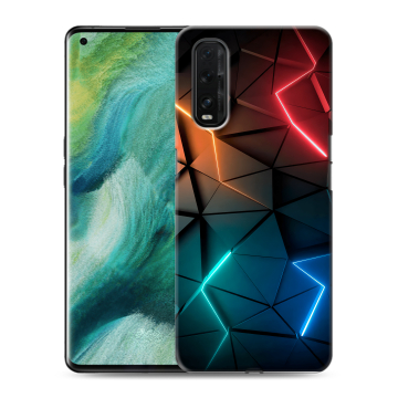 Силиконовый противоударный чехол на OPPO Find X2 с принтом Абстракция неон Силиконовый противоударный чехол на OPPO Find X2 с принтом Абстракция неон