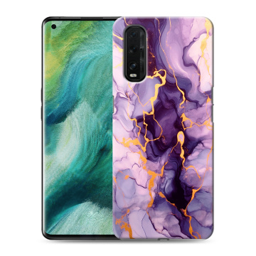 Силиконовый противоударный чехол на OPPO Find X2 с принтом Мрамор