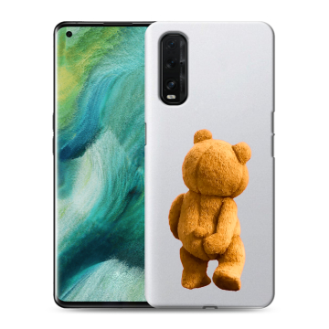 Силиконовый противоударный чехол на OPPO Find X2 с принтом Медведь