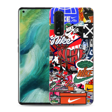 Силиконовый противоударный чехол на OPPO Find X2 с принтом Найк Nike яркий Силиконовый противоударный чехол на OPPO Find X2 с принтом Найк Nike яркий
