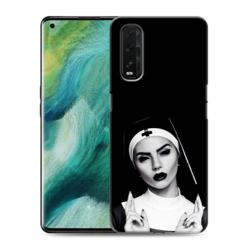 Силиконовый противоударный чехол на OPPO Find X2 с принтом монашка Силиконовый противоударный чехол на OPPO Find X2 с принтом монашка