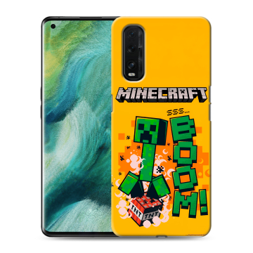 Силиконовый противоударный чехол на OPPO Find X2 с принтом Майнкрафт Minecraft