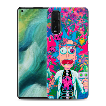 Силиконовый противоударный чехол на OPPO Find X2 с принтом Рик и Морти Rick Morty