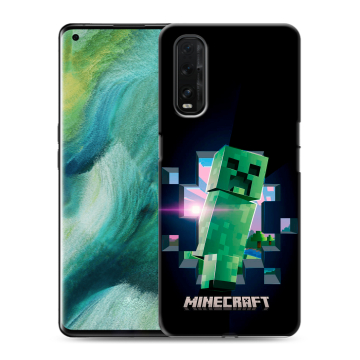 Силиконовый противоударный чехол на OPPO Find X2 с принтом Майнкрафт Minecraft