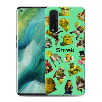 Силиконовый противоударный чехол на OPPO Find X2 с принтом Шрек Shrek Силиконовый противоударный чехол на OPPO Find X2 с принтом Шрек Shrek