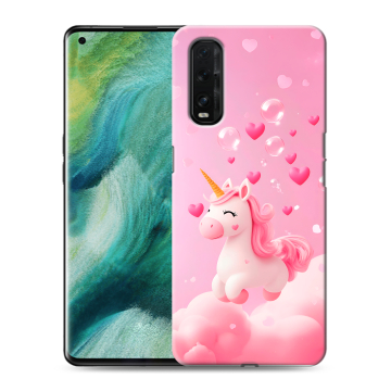 Силиконовый противоударный чехол на OPPO Find X2 с принтом Единорог Силиконовый противоударный чехол на OPPO Find X2 с принтом Единорог