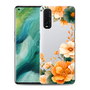 Силиконовый противоударный чехол на OPPO Find X2 с принтом Цветы принт Силиконовый противоударный чехол на OPPO Find X2 с принтом Цветы принт