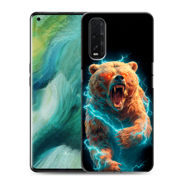 Силиконовый противоударный чехол на OPPO Find X2 с принтом Медведь Силиконовый противоударный чехол на OPPO Find X2 с принтом Медведь