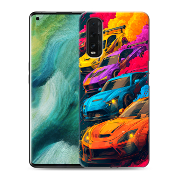 Силиконовый противоударный чехол на OPPO Find X2 с принтом Тачки Силиконовый противоударный чехол на OPPO Find X2 с принтом Тачки